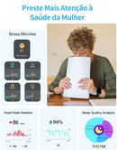 Smartwatch Relógio Inteligente, Tela HD de 1,83" Relógio Fitness com Alexa, 120 Esportes, Frequência Cardíaca e Monitoramento do Sono, IP68 à rova d'água, Compatível com Android iOS, 2 Pulseiras Preto