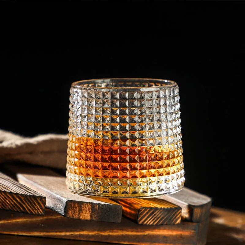 Copo de Whisky Cristal com Base Rotativo