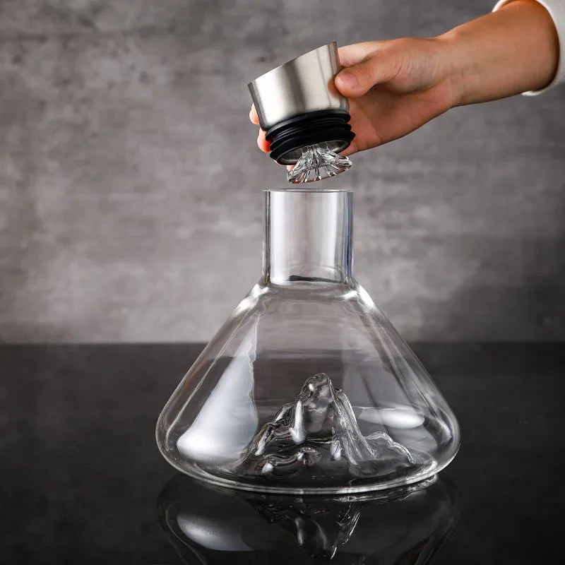 Decanter de Vinho Vidro Iceberg Aerador