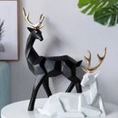 Decoração de Mesa de Resina Estátua Cervo 2 Peças