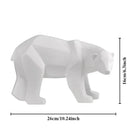 Escultura Decorativa de Urso Polar Geométrico em Resina