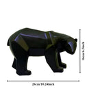 Escultura Decorativa de Urso Polar Geométrico em Resina