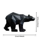 Escultura Decorativa de Urso Polar Geométrico em Resina