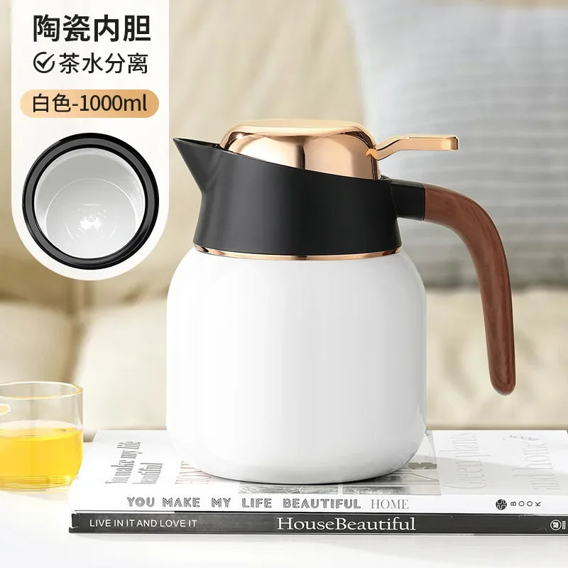 Garrafa Térmica Café Chá Inox 1.6L com Isolamento a Vácuo