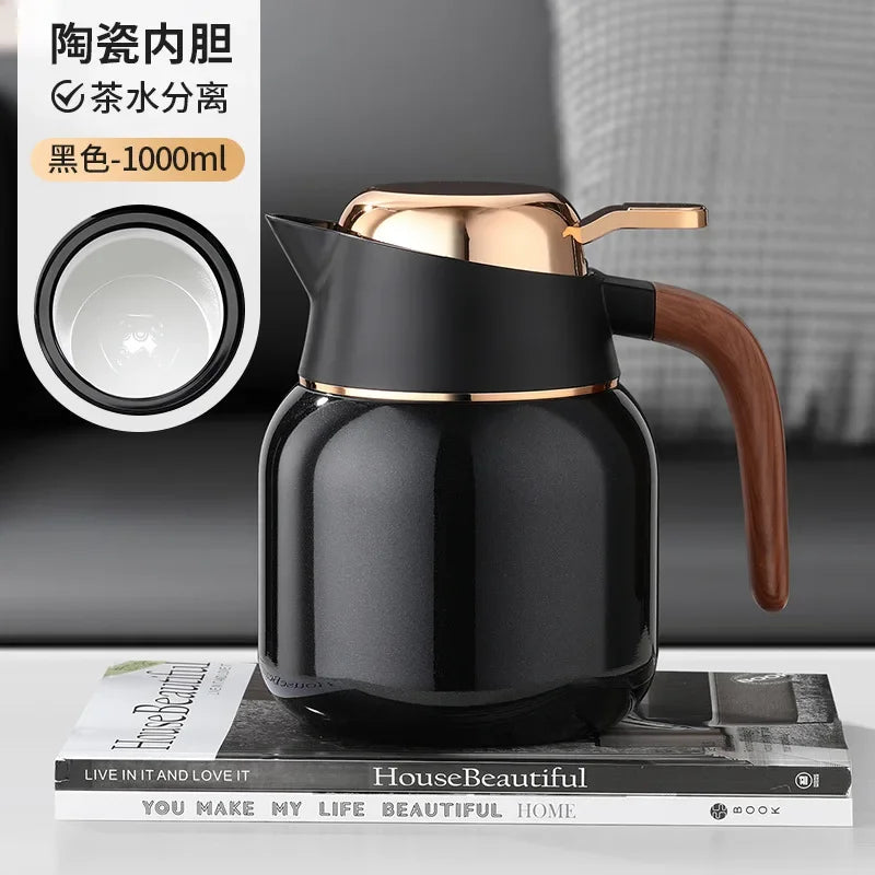 Garrafa Térmica Café Chá Inox 1.6L com Isolamento a Vácuo