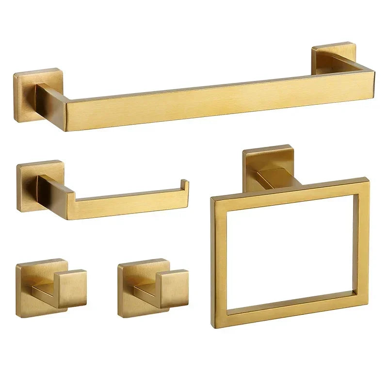 Kit Acessórios para Banheiro de Aço Inox 5 Peças