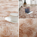 Tapete Felpudo Bege Antiderrapante para Sala e Quarto